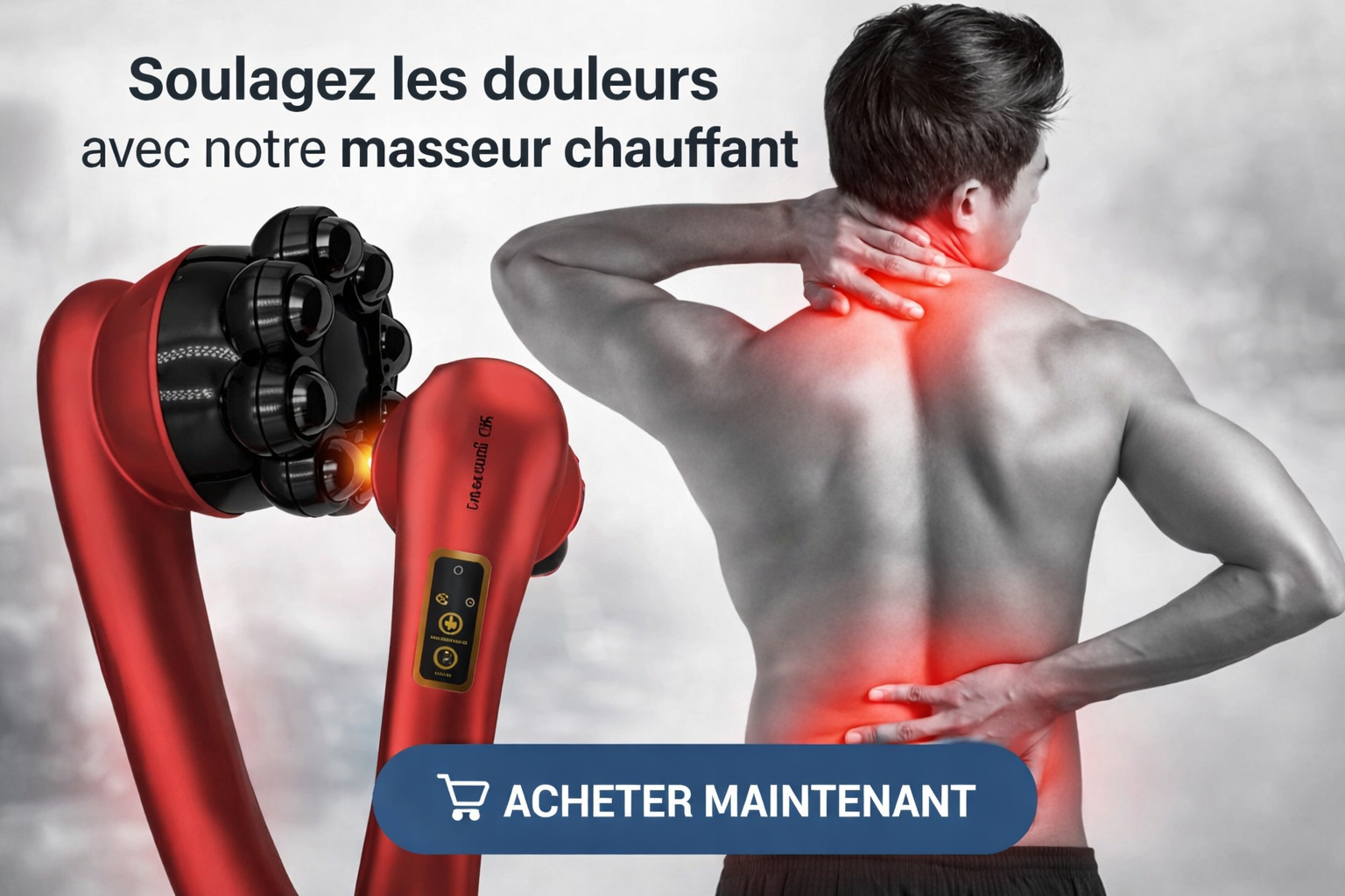Masseur magnétique chauffant fonctionnel